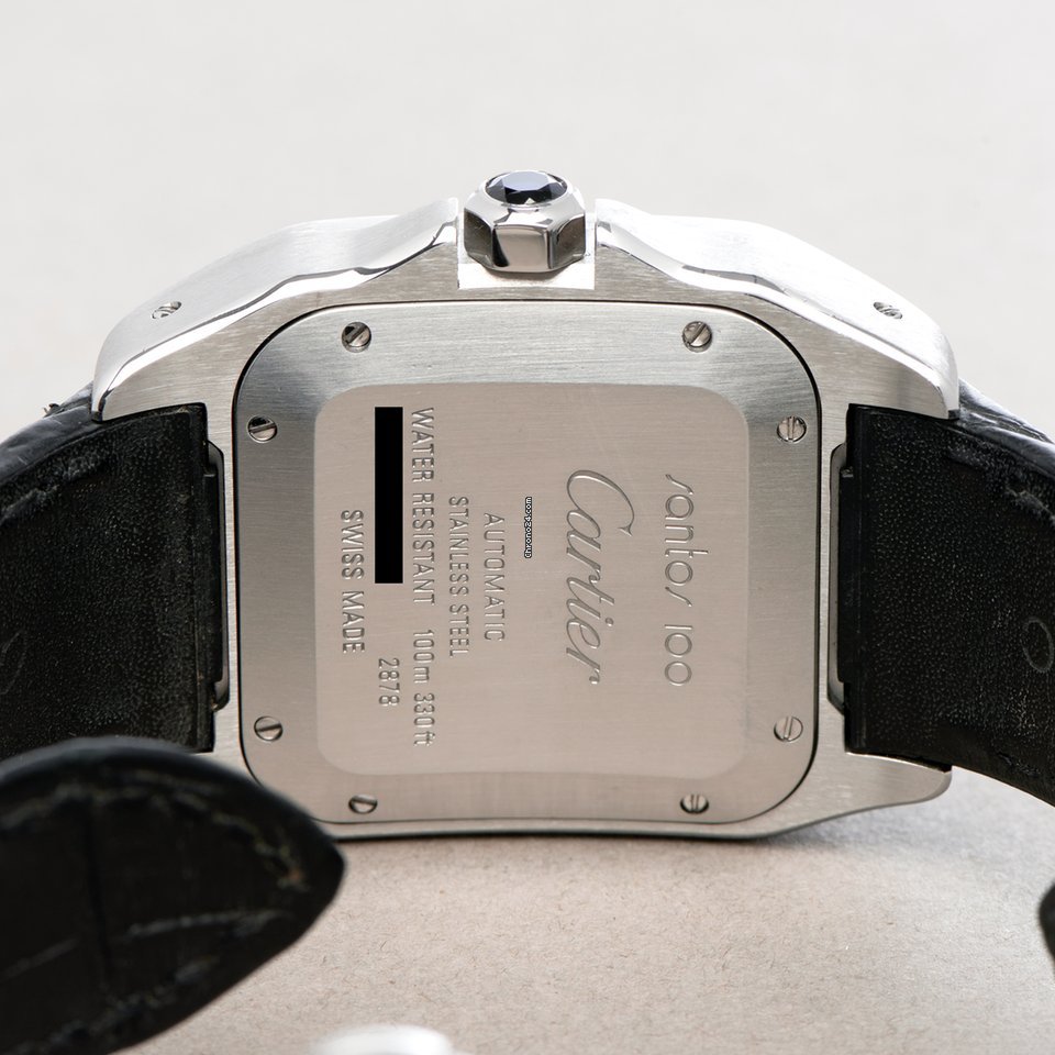 IMG_9081 Cartier Santos 100 Mens watch Unisex Automatic Steel W20106X8 or 2878 Replica 8