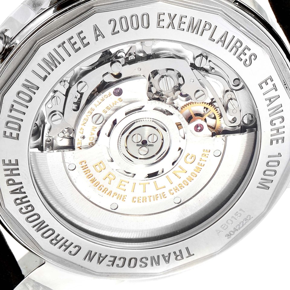 IMG_9081 Breitling Transocean Chronograph Mens watch Unisex Automatic Steel AB0151 Replica 8
