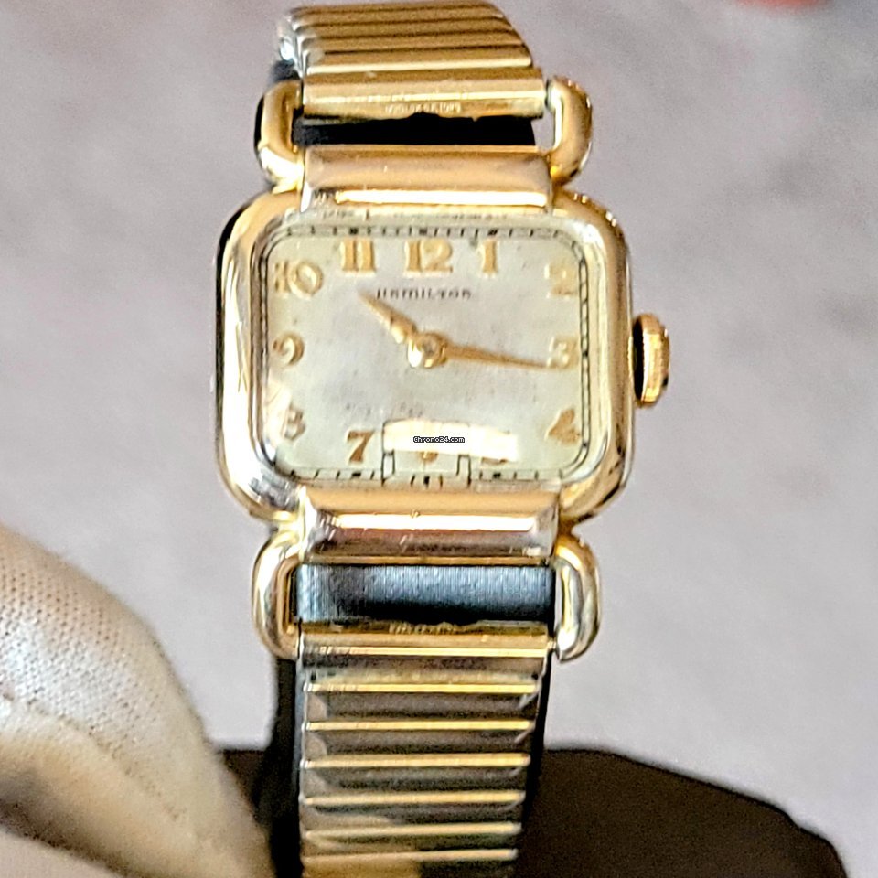 IMG_9081 Hamilton Mens watch Unisex Manual winding Gold Steel Hamilton Grade 987A Replica 8