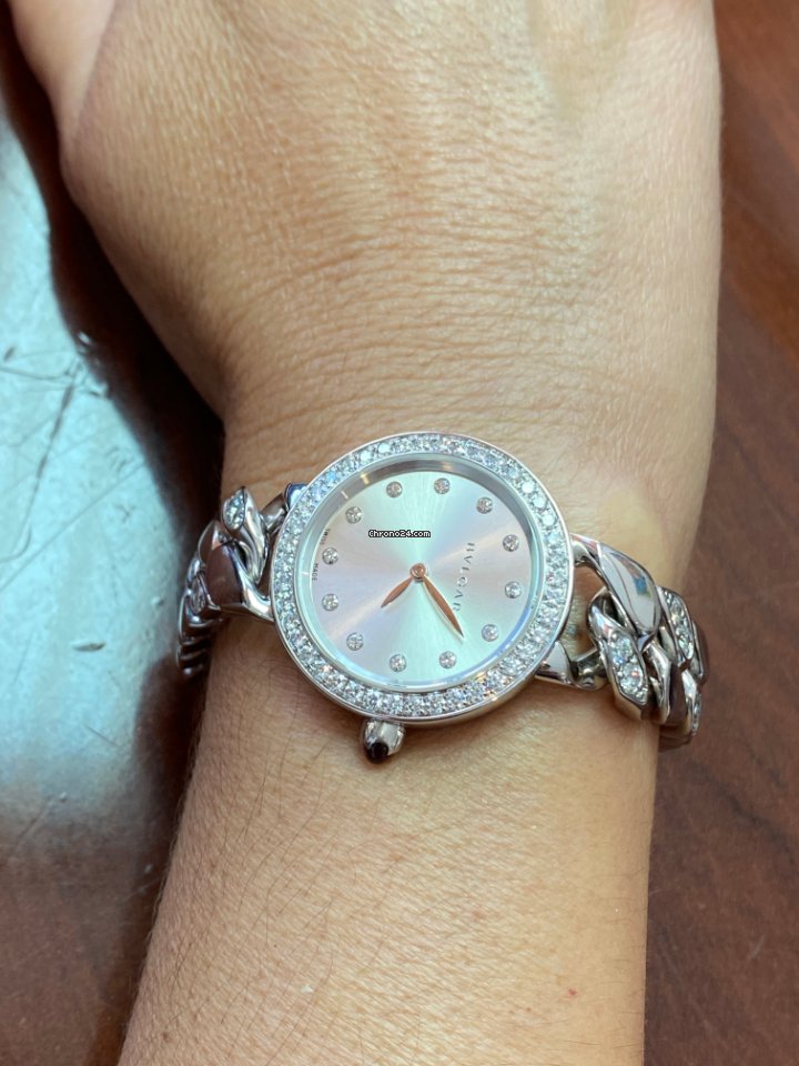 IMG_9081 Bulgari Womens watch Quartz Rose gold 102037 Replica 8