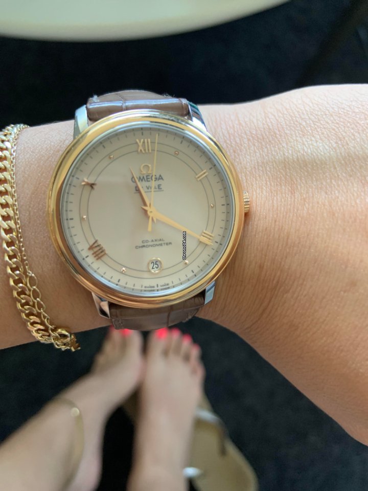 IMG_9081 Omega De Ville Prestige Womens watch Automatic Gold Steel 424.23.37.20.09.001 Replica 8