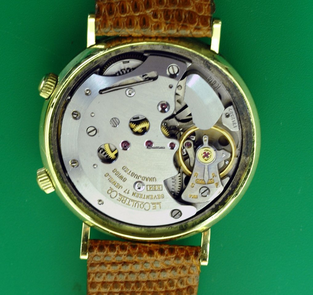 IMG_9081 Jaeger-LeCoultre Mens watch Unisex Manual winding Yellow gold Jaeger Le Coultre MEMOVOX Alarm Watch Replica 8
