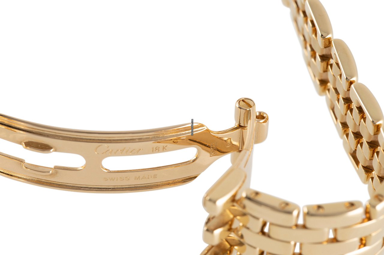 IMG_9081 Cartier Panthere Womens watch Quartz Yellow gold 6692 Replica 8