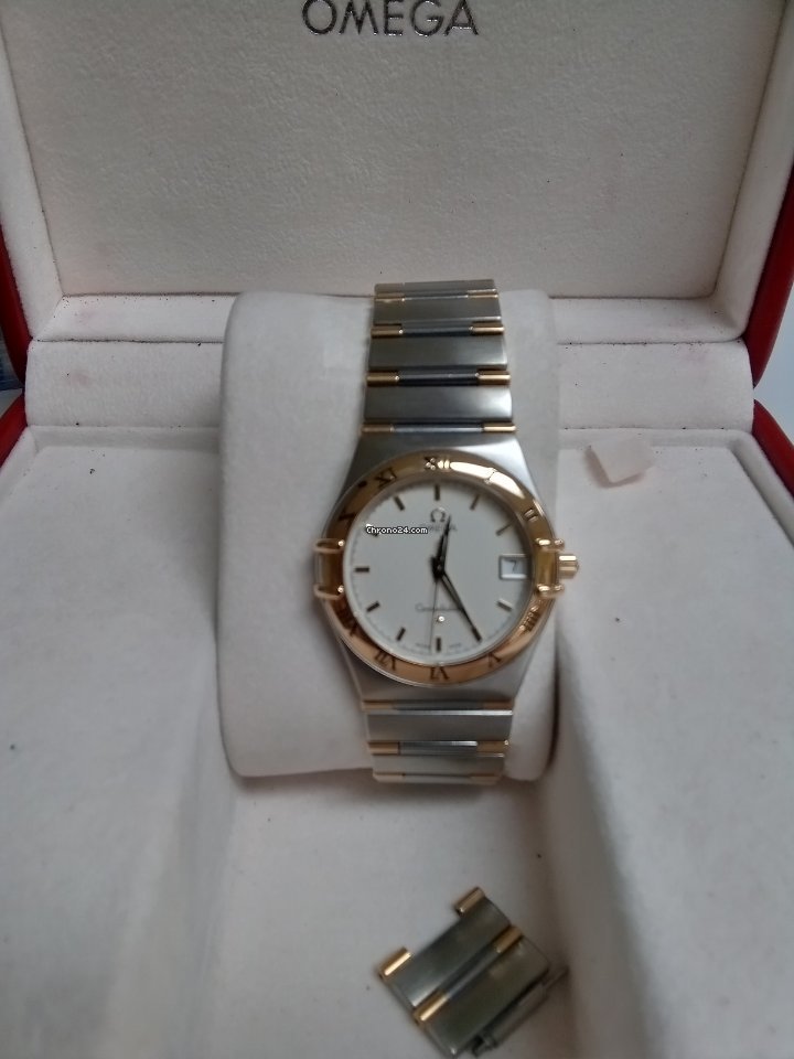 IMG_9081 Omega Constellation Mens watch Unisex Quartz Gold Steel 1312.30 Replica 8