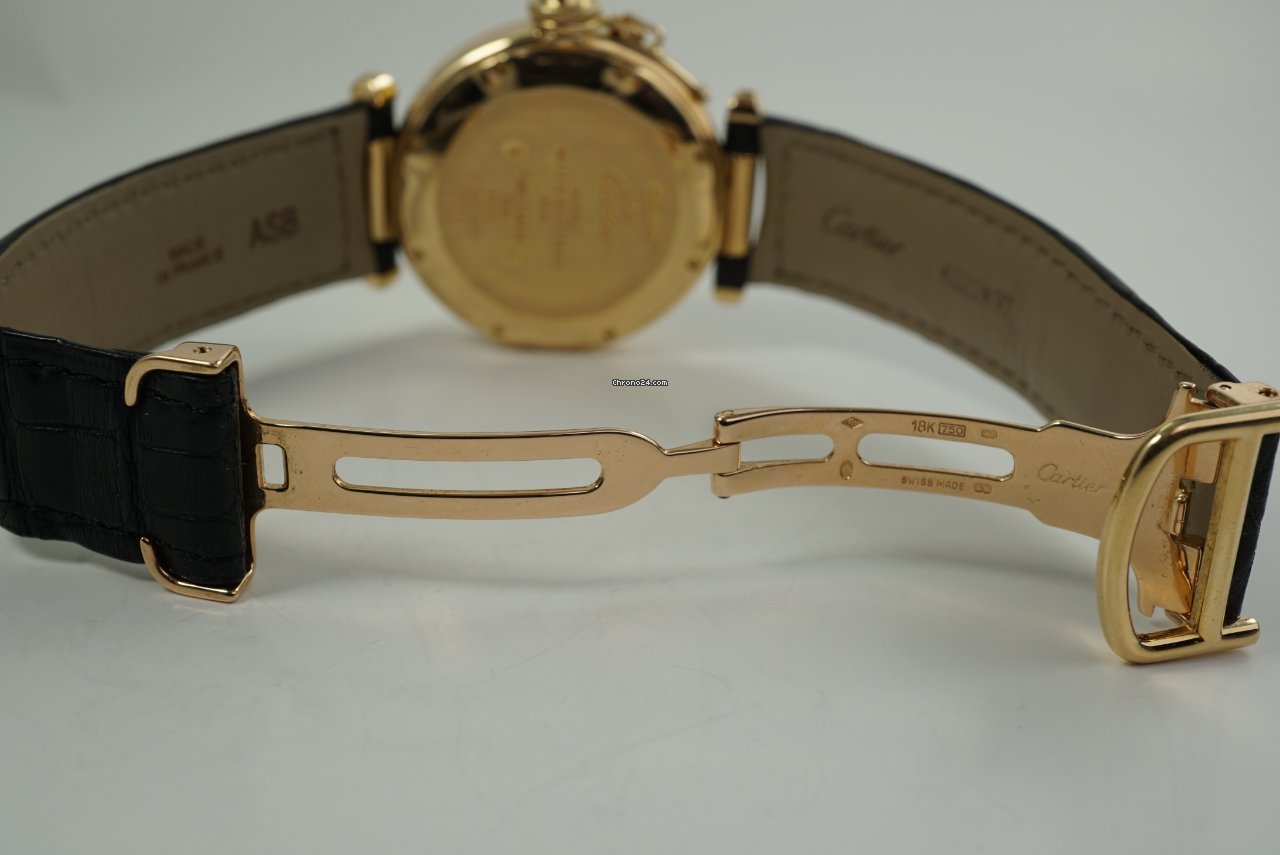 IMG_9081 Cartier Pasha Mens watch Unisex Quartz Yellow gold 30001 Replica 8