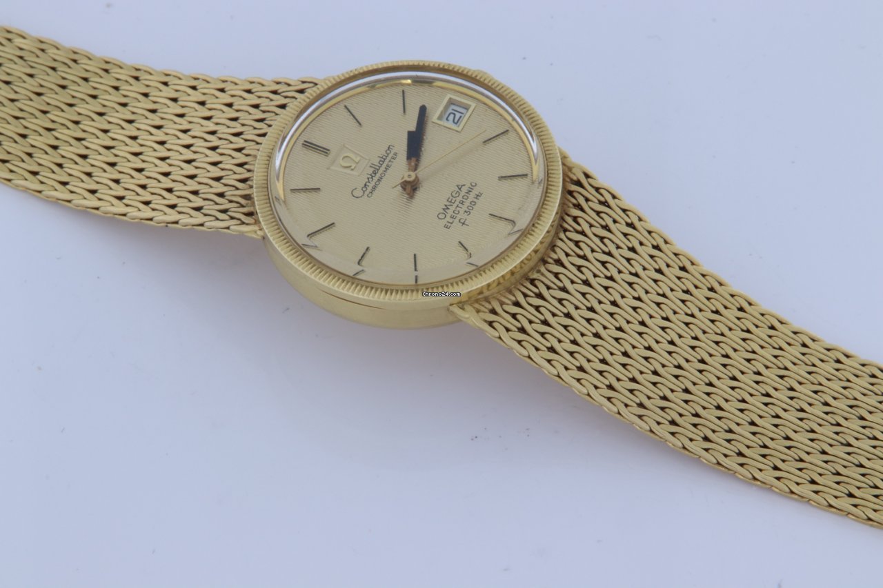 IMG_9081 Omega Constellation Mens watch Unisex Quartz Yellow gold f300Hz Replica 8