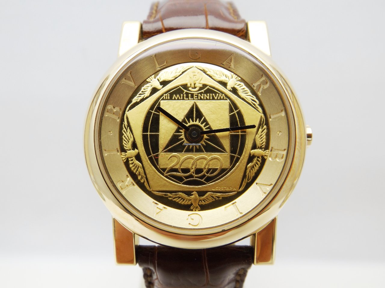 IMG_9081 Bulgari Mens watch Unisex Automatic Yellow gold AT35GL Replica 8