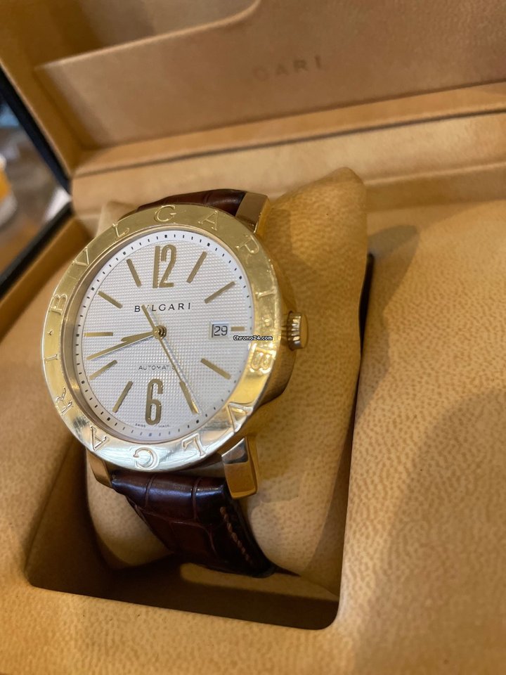 IMG_9081 Bulgari Bulgari Mens watch Unisex Automatic Yellow gold BB42WGLDAUTO Replica 8
