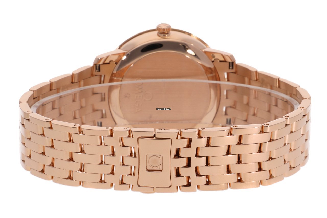 IMG_9081 Omega De Ville Prestige Mens watch Unisex Automatic Red gold 424.50.37.20.02.001 Replica 8