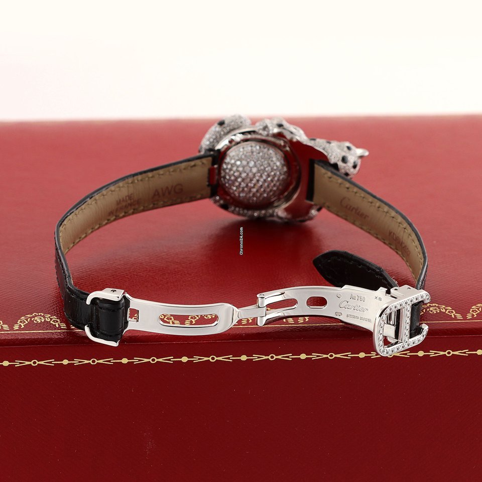 IMG_9081 Cartier Panthere Womens watch Quartz White gold hpi00773 Replica 8