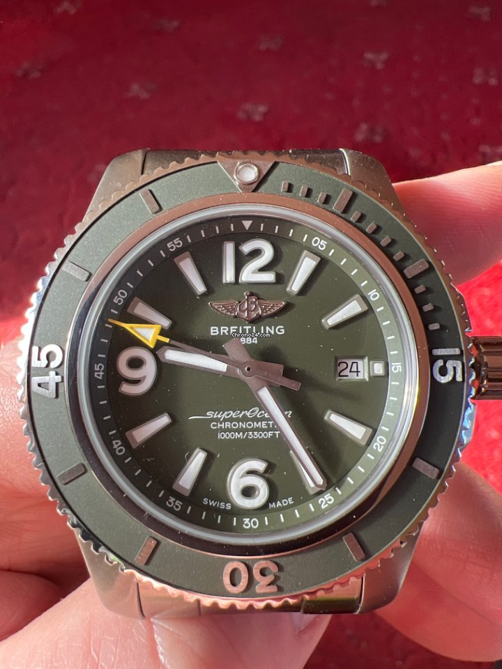 IMG_9081 Breitling Superocean 44 Mens watch Unisex Automatic Steel A17367A11L1W1 Replica 8
