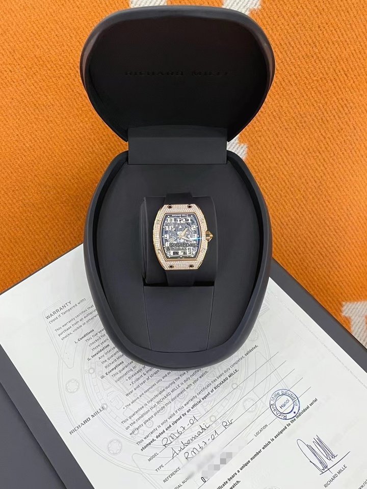 IMG_9081 Richard Mille RM 67 Mens watch Unisex Automatic Rose gold Richard Mille Extra Flat RM67-01 RG Replica 8