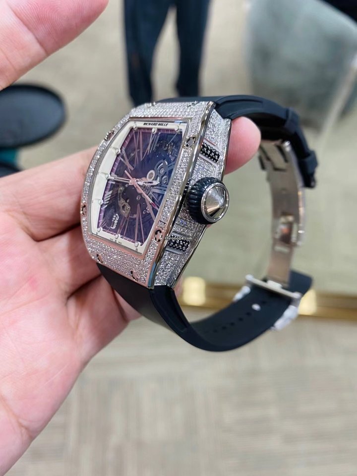 IMG_9081 Richard Mille Mens watch Unisex Automatic White gold Richard Mille RM 023 White Gold Replica 8