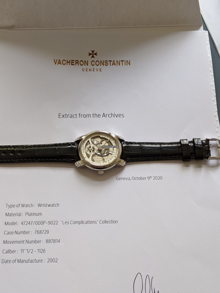 IMG_9081 Vacheron Constantin Patrimony Mens watch Unisex Automatic Platinum 47247 000P Replica 8