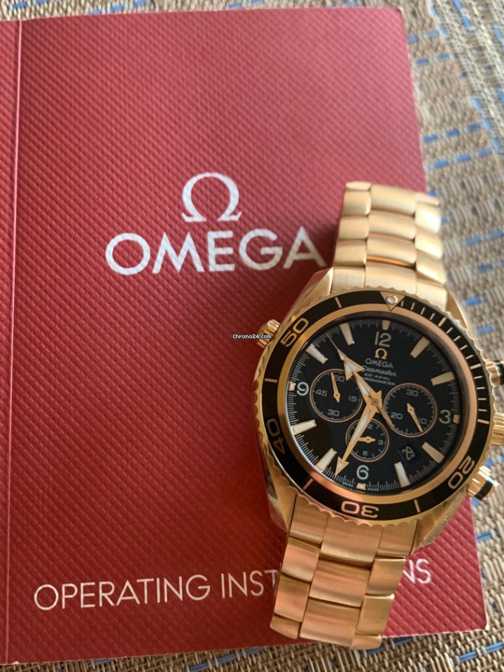IMG_9081 Omega Seamaster Planet Ocean Chronograph Mens watch Unisex Automatic Rose gold 222.60.46.50.01.001 Replica 8