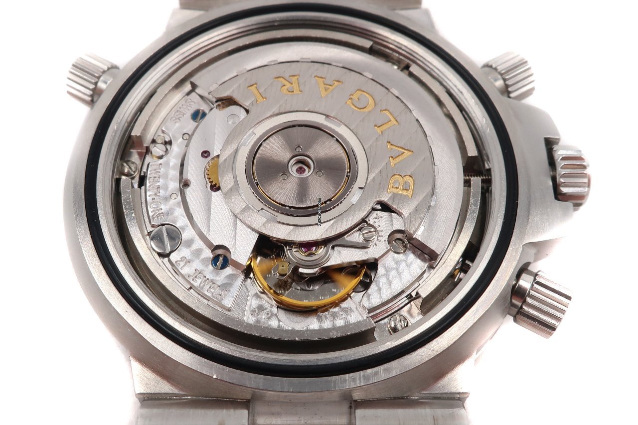 IMG_9081 Bulgari Diagono Mens watch Unisex Automatic Steel SD 38S GMT Replica 8