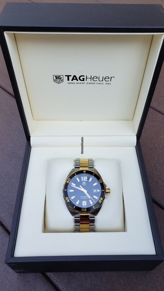IMG_9081 TAG Heuer Formula 1 Quartz Mens watch Unisex Quartz Gold Steel WAZ1121.BB0879 Replica 8