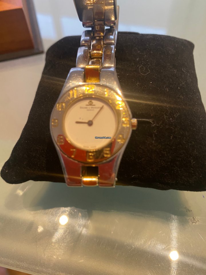 IMG_9081 Baume & Mercier Linea Womens watch Quartz Gold Steel MV045203 Replica 8