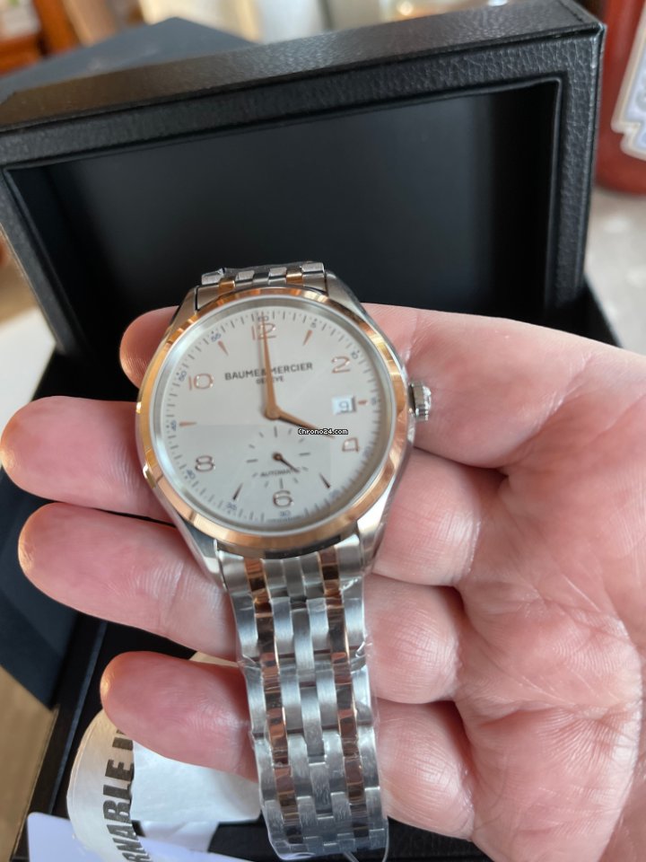 IMG_9081 Baume & Mercier Clifton Mens watch Unisex Gold Steel MOA10140 Replica 8