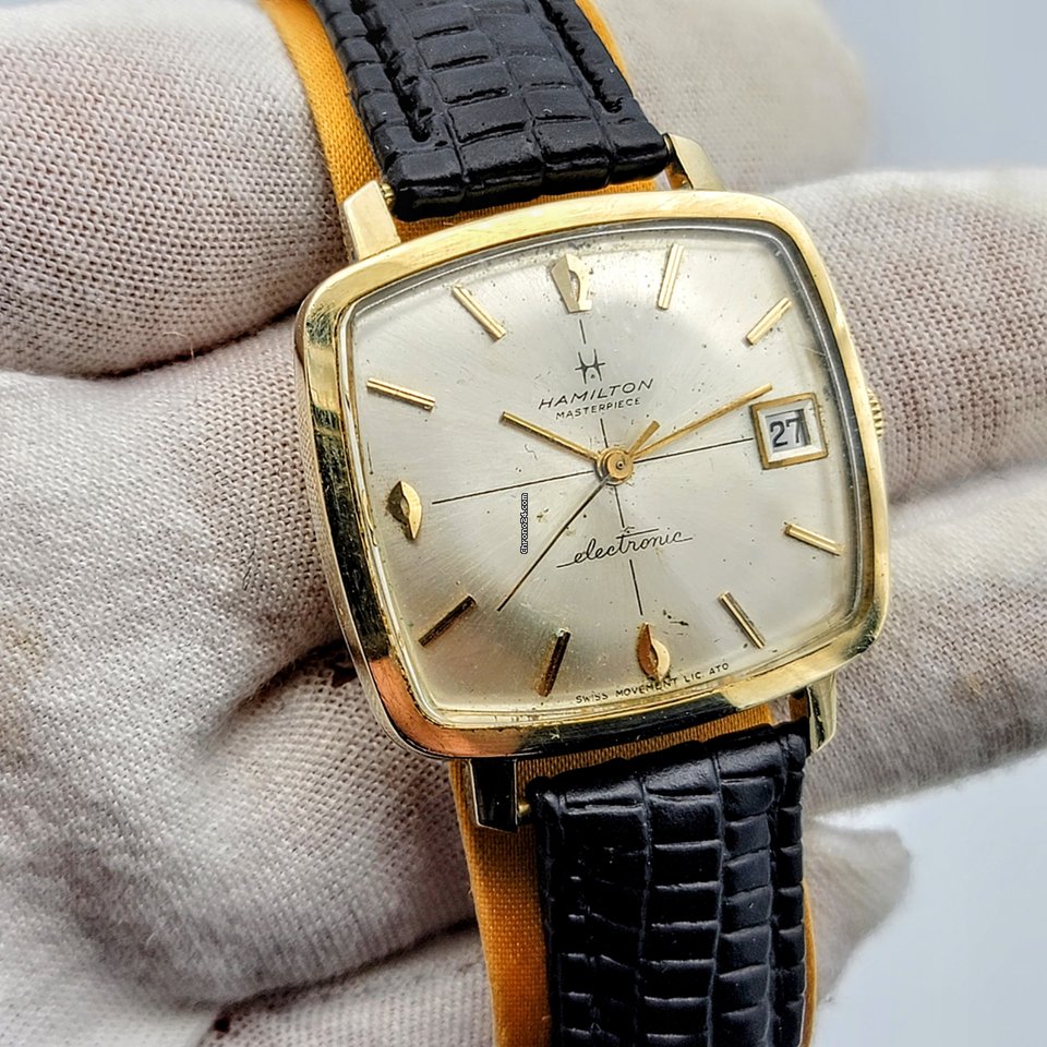 IMG_9081 Hamilton Mens watch Unisex Quartz Gold Steel Lic ATO 9154 ESA Replica 8