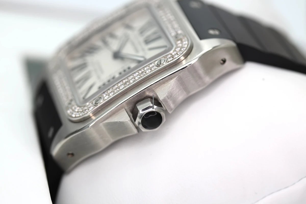 IMG_9081 Cartier Santos 100 Mens watch Unisex Automatic Steel 2656 Replica 8