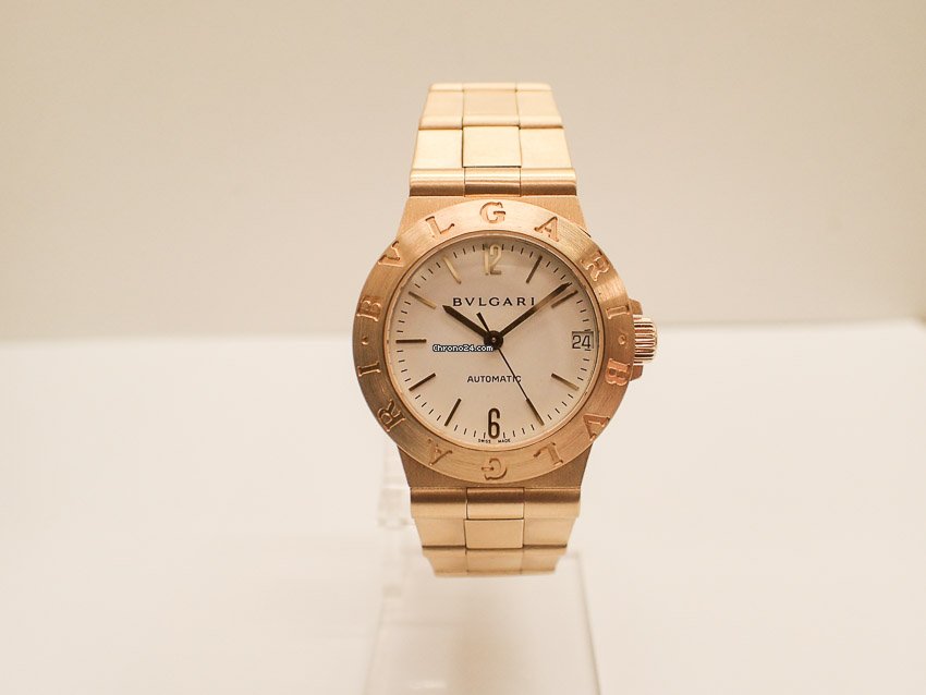 IMG_9081 Bulgari Diagono Womens watch Automatic Yellow gold LCV 29 G Replica 8