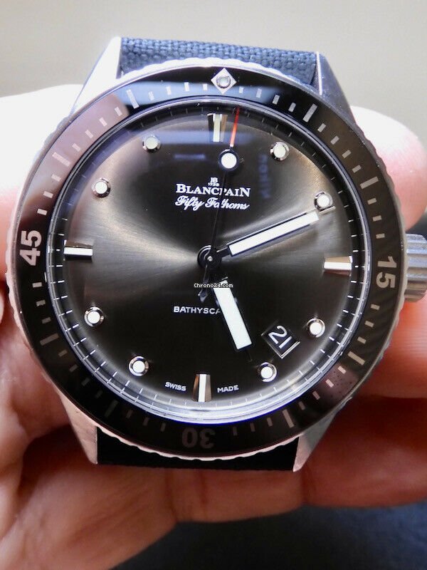 IMG_9081 Blancpain Fifty Fathoms Bathyscaphe Automatic Steel 5000-1110 Replica 8