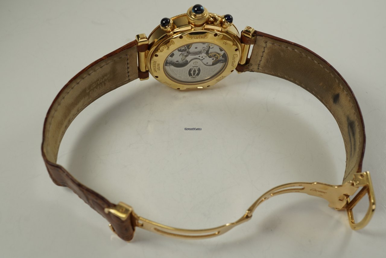 IMG_9081 Cartier Pasha Mens watch Unisex Automatic Yellow gold 2111 Replica 8