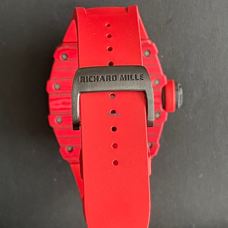 IMG_9081 Richard Mille Mens watch Unisex Automatic Carbon Richard Mille RM 12-01 Tourbillon Red Quartz Tpt Replica 8