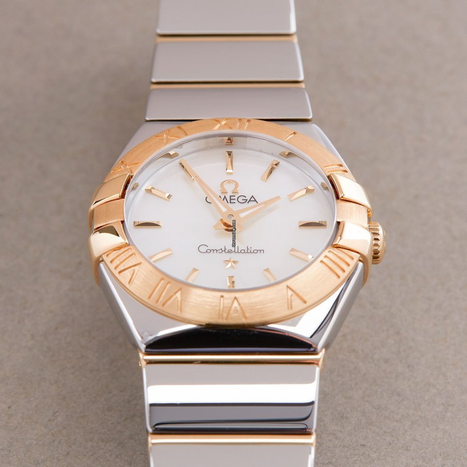 IMG_9081 Omega Constellation Quartz Womens watch Quartz Gold Steel 123.20.24.60.05.002 Replica 8