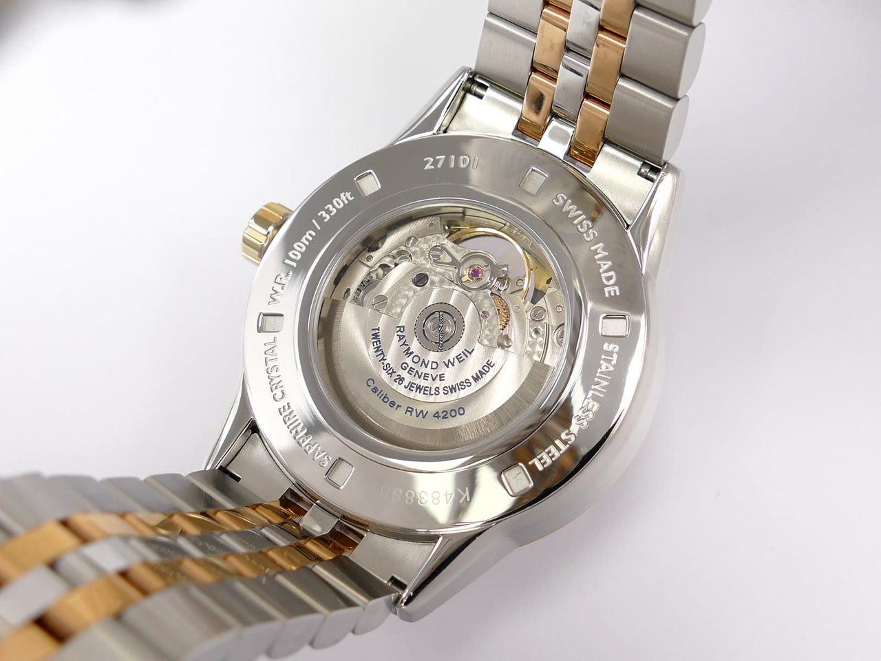 IMG_9081 Raymond Weil Freelancer Mens watch Unisex Automatic Gold Steel 27101 Replica 8