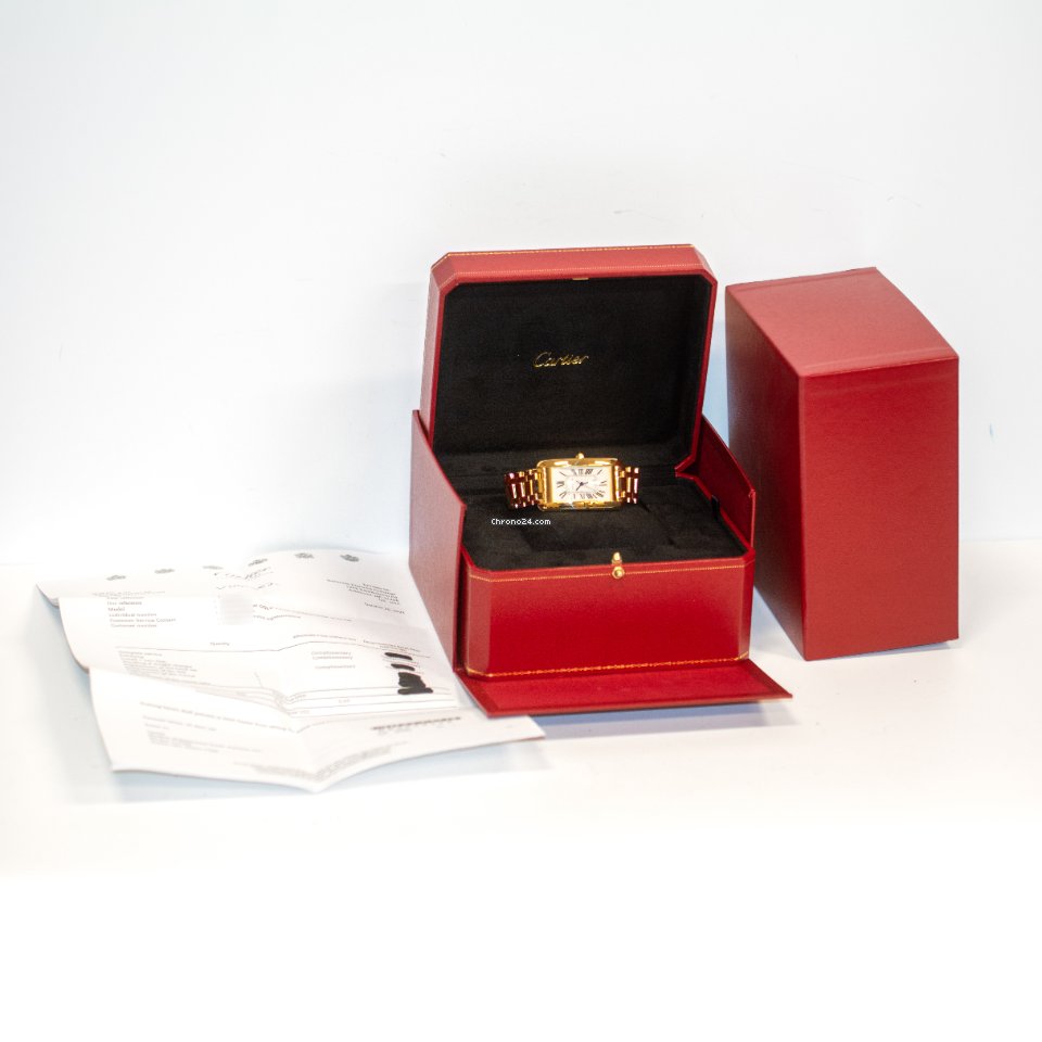 IMG_9081 Cartier Tank Americaine Mens watch Unisex Automatic Yellow gold W26031K2 1740 Replica 8