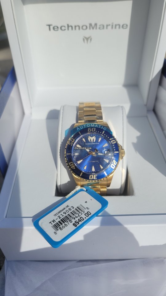 IMG_9081 Technomarine Mens watch Unisex Automatic Gold Steel TM-219083 Replica 8