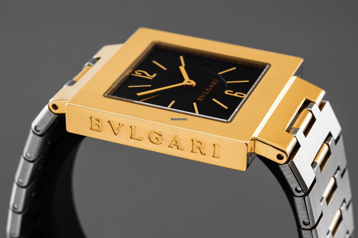 IMG_9081 Bulgari Quadrato Mens watch Unisex Quartz Yellow gold SQ 29 G Replica 8