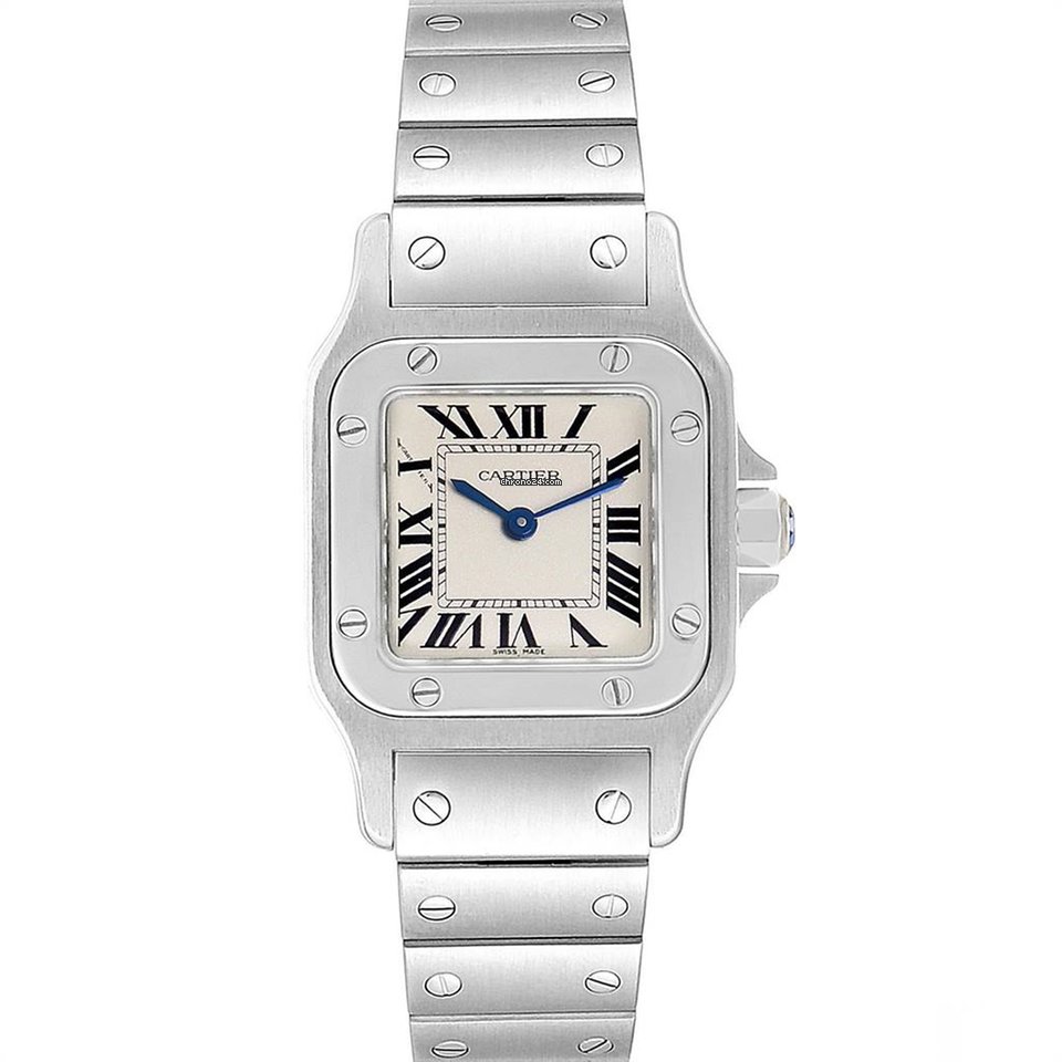 IMG_9081 Cartier Santos Galbee Womens watch Quartz Steel W20056D6 Replica 8