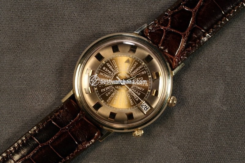 Jaeger-LeCoultre Mens watch Unisex Manual winding Yellow gold K911 World Time Alarm