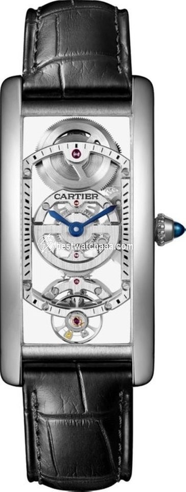 Cartier Tank Mens watch Unisex Manual winding Platinum WHTA0009