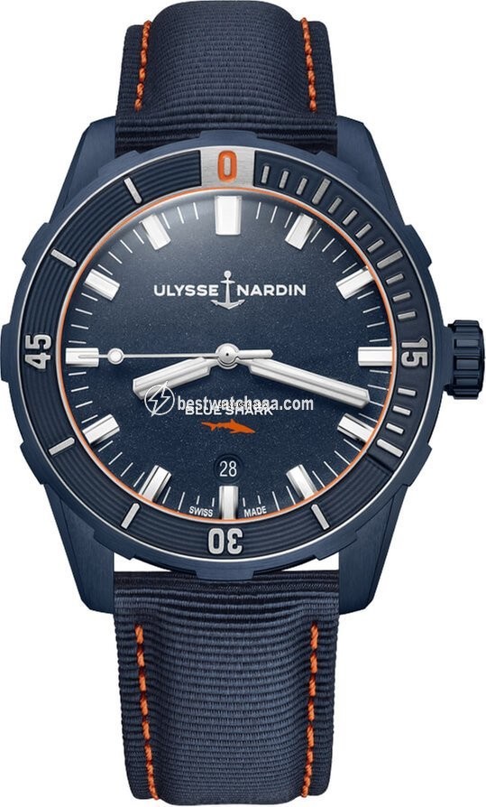Ulysse Nardin Mens watch Unisex Automatic Steel 8163-175LE 93-BLUESHARK Blue Shark Limited