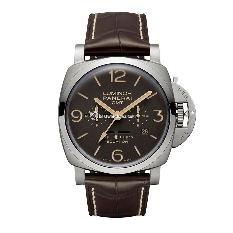 Panerai Luminor 1950 8 Days GMT Mens watch Unisex Manual winding Titanium PAM00656