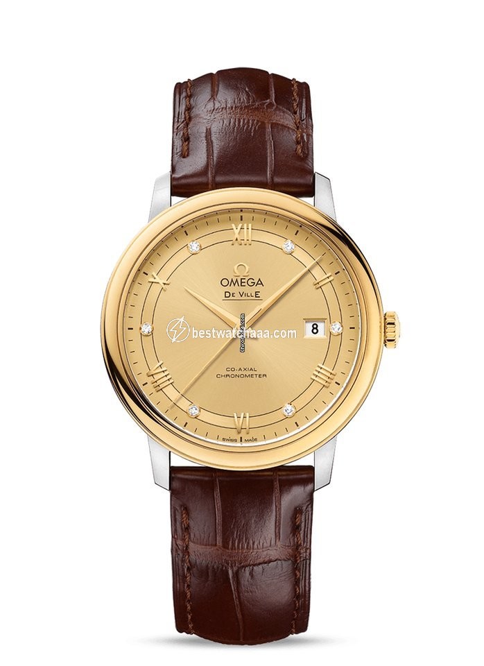 Omega De Ville Prestige Mens watch Unisex Automatic Gold Steel 424.23.40.20.58.001