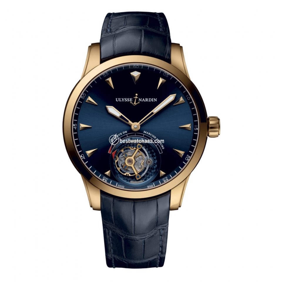 Ulysse Nardin Classic Ulysse Anchor Tourbillon Mens watch Unisex Manual winding Rose gold 1782133 93