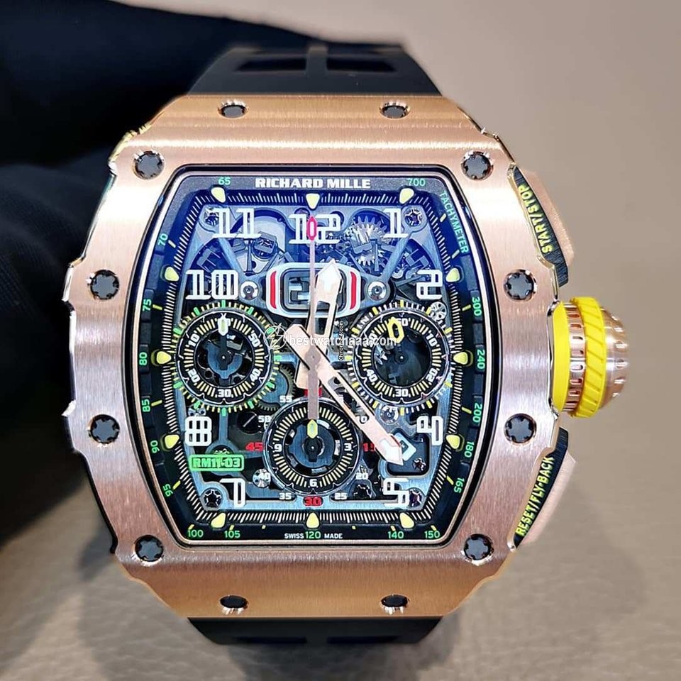 Richard Mille RM 011 Mens watch Unisex Automatic Rose gold Richard Mille Rm11-03 Full Rose gold