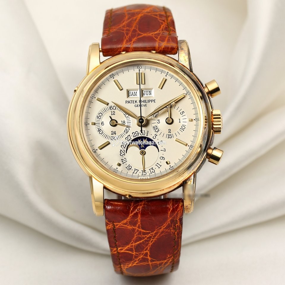 Patek Philippe Perpetual Calendar Chronograph Mens watch Unisex Manual winding Yellow gold 3971 E