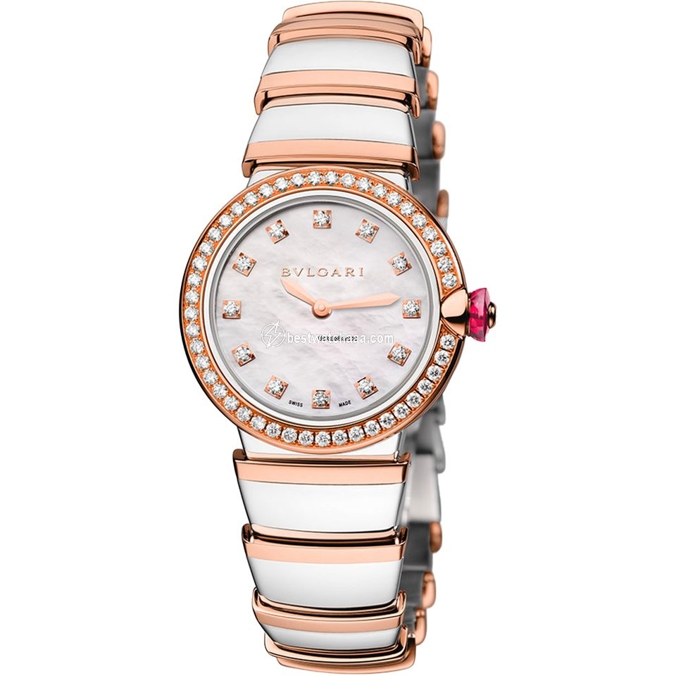 Bulgari Lucea Womens watch Quartz Gold Steel 102475 LU28WSPGDSPG 12