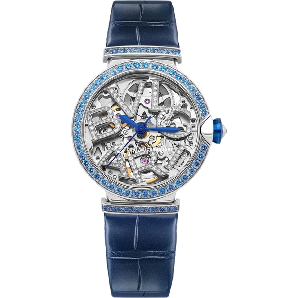 Bulgari Lucea Womens watch Automatic White gold 103091 LUW33SKD1GL BLUE