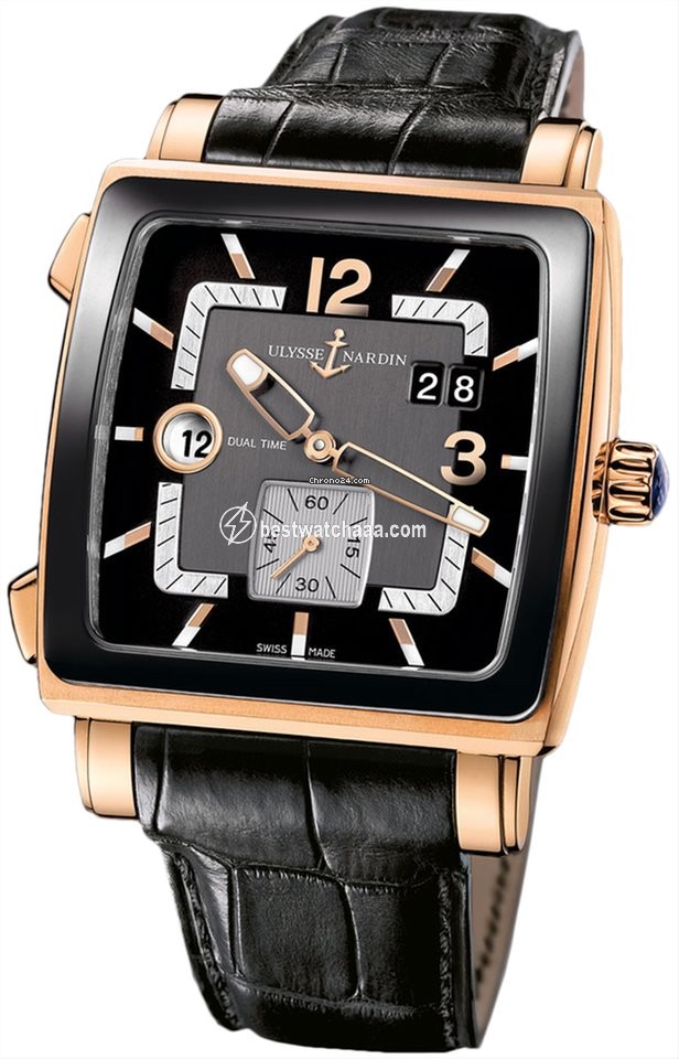 Ulysse Nardin Quadrato Dual Time Mens watch Unisex Automatic Rose gold 246-92cer 692