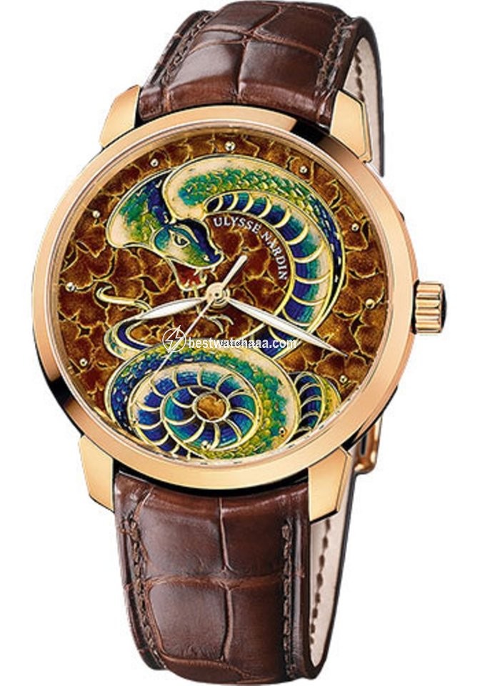 Ulysse Nardin Classico Mens watch Unisex Automatic Rose gold 8156-111-2 SNAKE