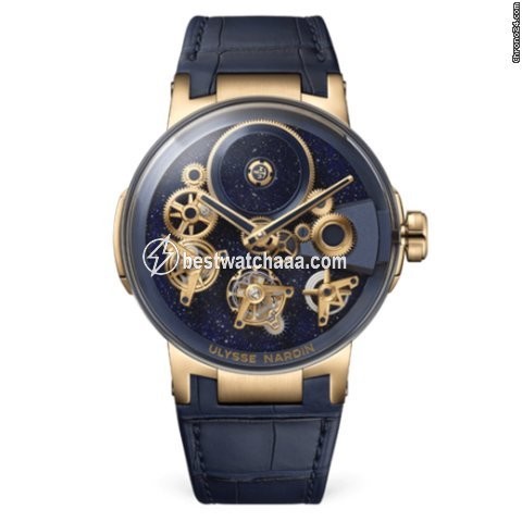 Ulysse Nardin Mens watch Unisex Manual winding Rose gold 1766-176LE AVE