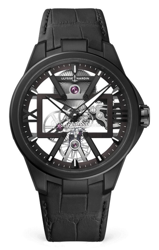 Ulysse Nardin Mens watch Unisex Manual winding Titanium 3713-260 BLACK