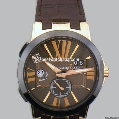Ulysse Nardin Executive Dual Time Mens watch Unisex Automatic Rose gold 246-00 45-PCA